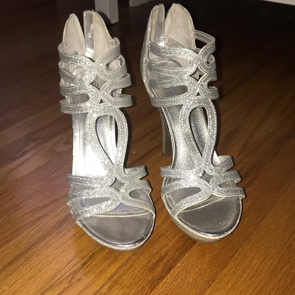 Silver High Heels